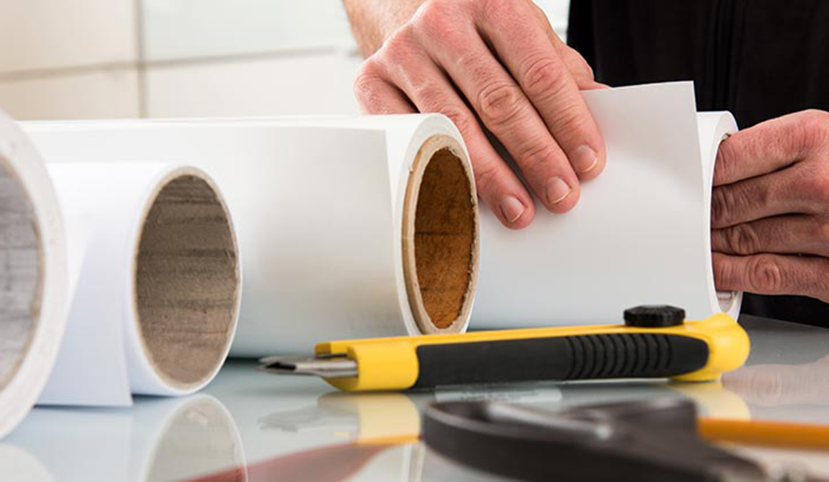 Laminated paper being prepared