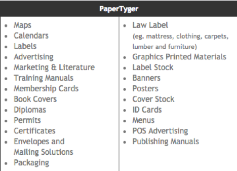 PaperTyger Qualities