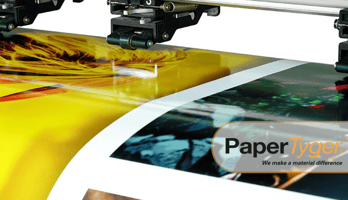 Printer printing on a laminated paper