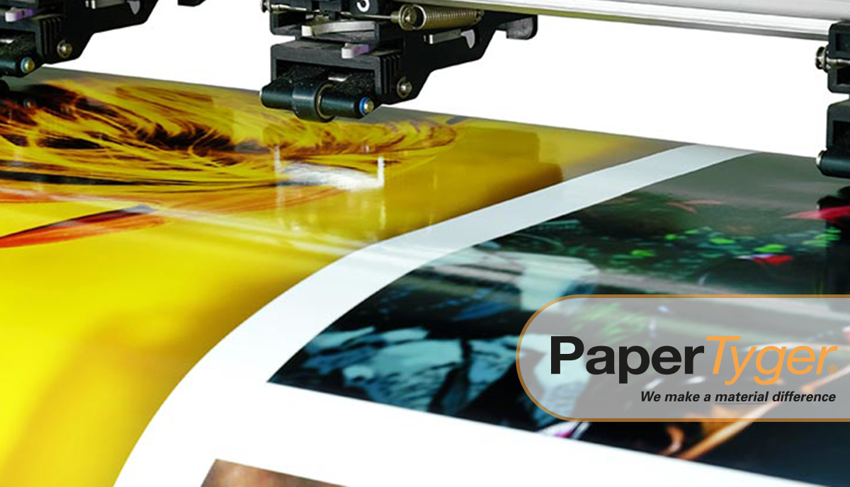 Printer printing on a laminated paper