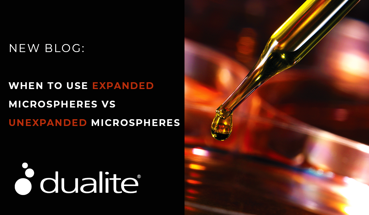 when to use expanded vs unexpanded microspheres
